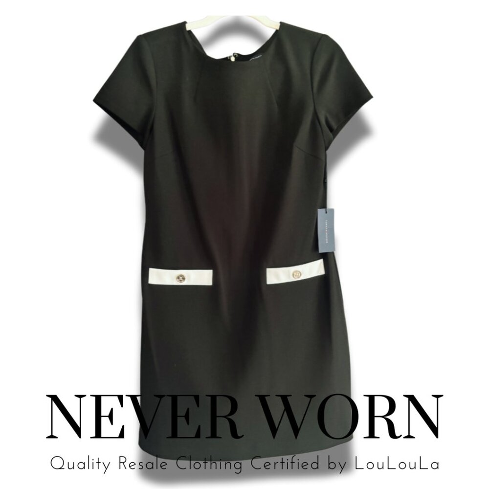 Tommy Hilfiger | Little Black Dress with Gold Button Detail | Never Worn |Size 6